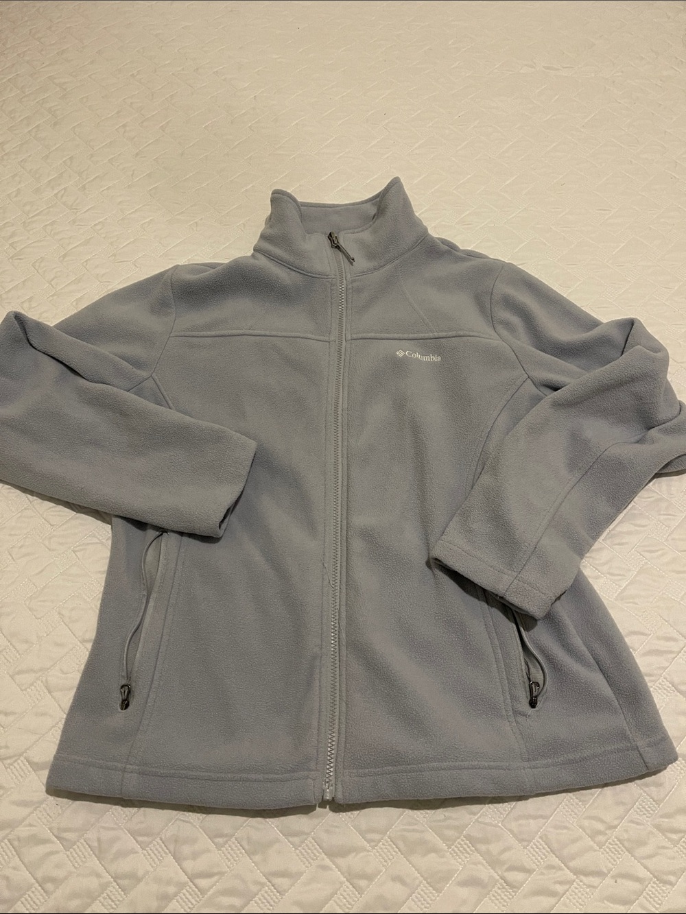 Columbia Women's Light Gray Full-Zip Fleece Jacket